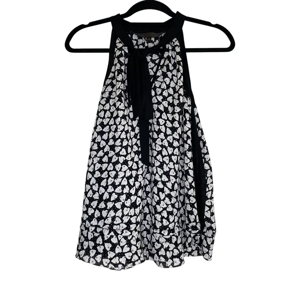 Disney Alice Through the Looking Glass Tie Front Sleeveless Blouse Size XS